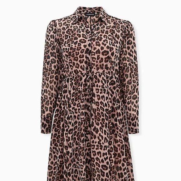 Torrid Leopard Print Midi Dress - Picture 6 of 9